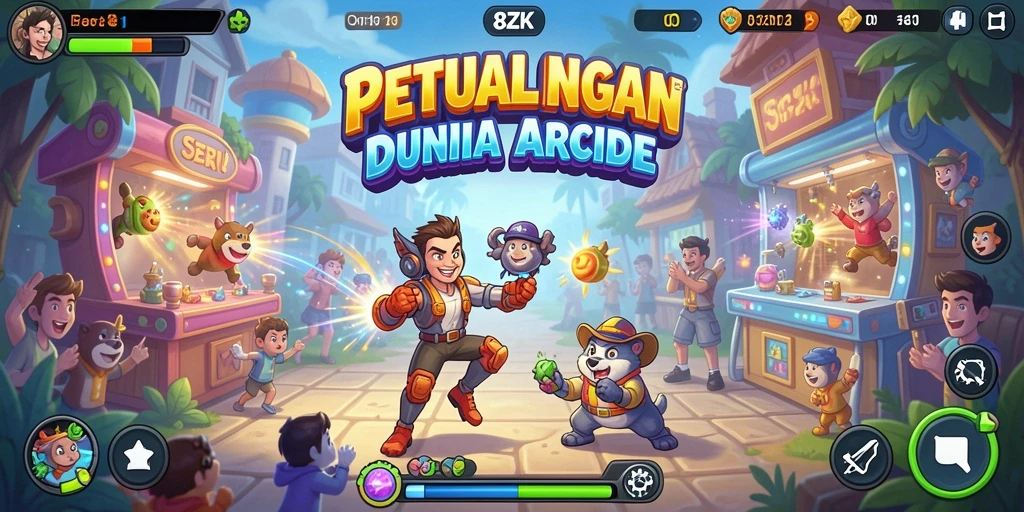 Tampilan gameplay seru dan menantang dari game arcade 8ZK.