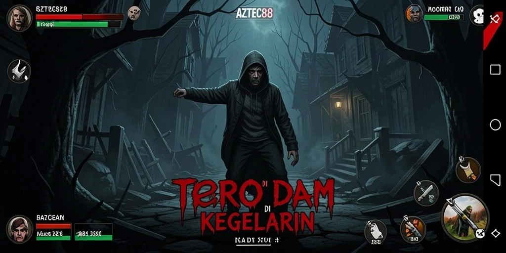 Gameplay AZTEC88 yang mencekam dan penuh ketegangan di dunia gelap.
