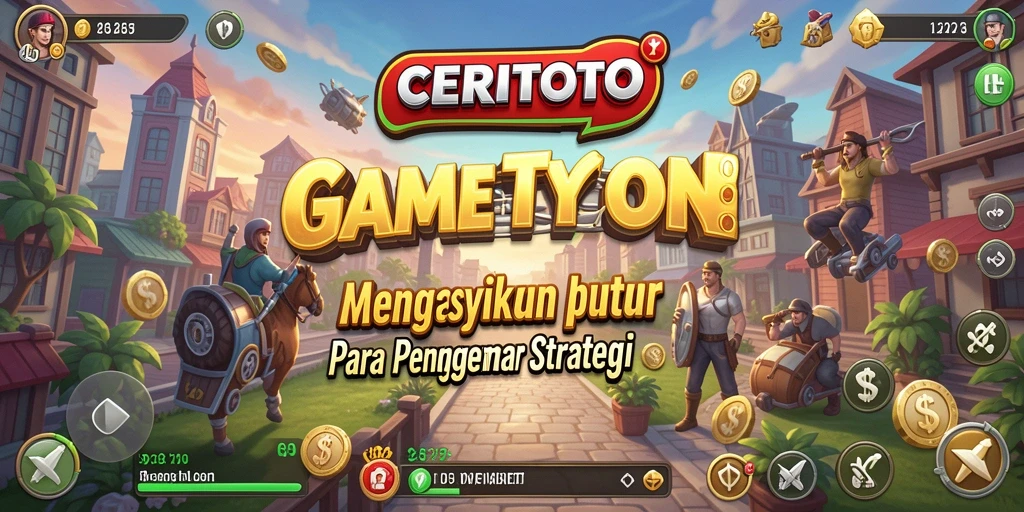 Tampilan dinamis gameplay CERITOTO yang menantang permainan Tycoon.