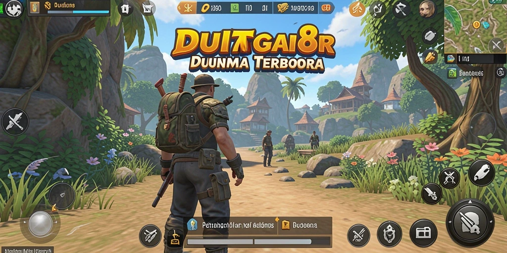 Screenshot gameplay Open World yang menampilkan petualangan spektakuler di DUIT8.