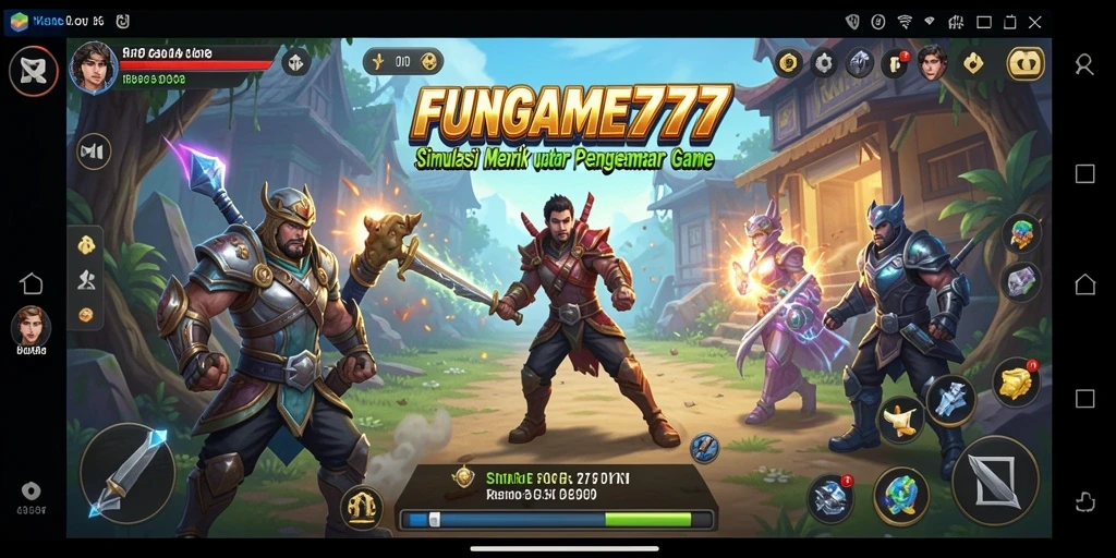 Tampilan gameplay menarik dari FUNGAME777 yang menggambarkan simulasi interaktif.