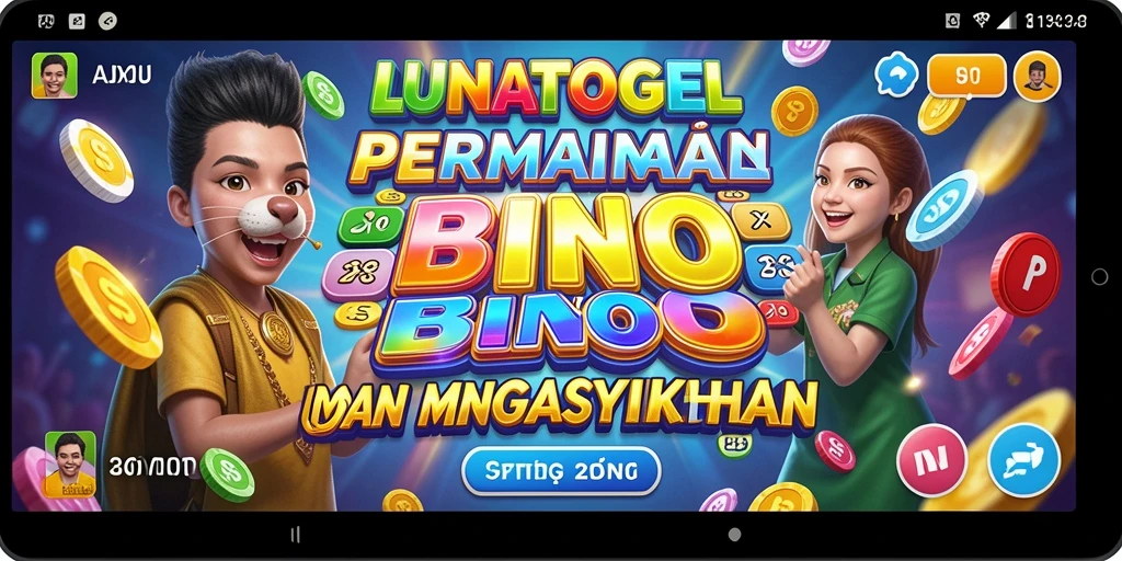 Tampilan gameplay seru dari LUNATOGEL dengan elemen Bingo.