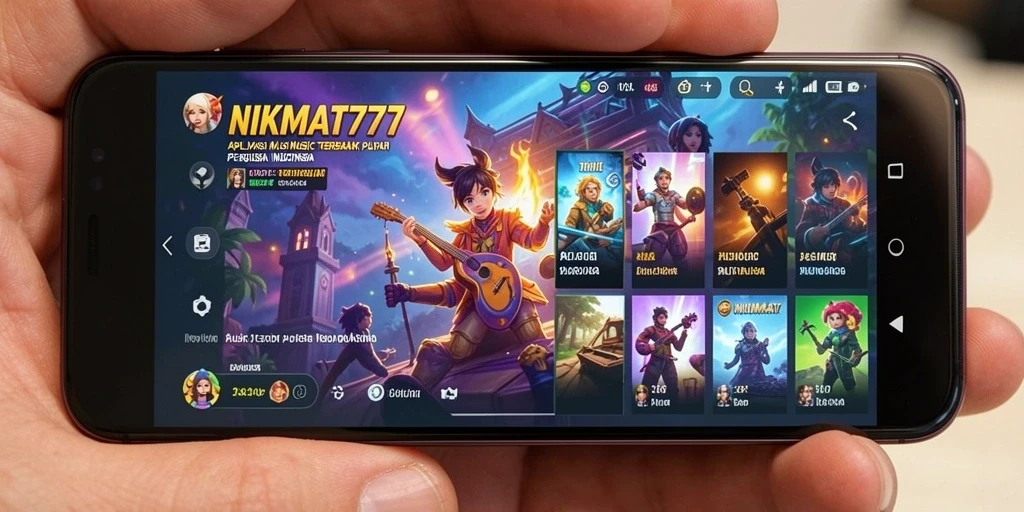 Tampilan screenshot NIKMAT777 dengan fitur gameplay musik yang menarik.