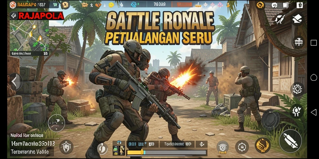 Gameplay seru RAJAPOLA dalam pertempuran Battle Royale.