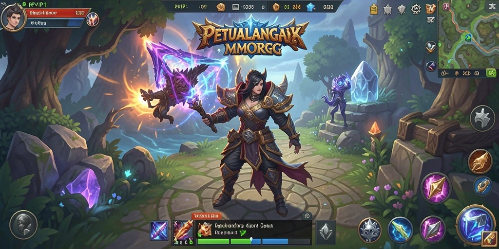 Tampilan screenshot RPVIP1 menampilkan pertarungan seru dalam dunia MMORPG.