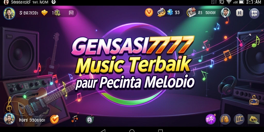 Screenshot gameplay SENSASI777 menampilkan interaksi seru dengan musik.
