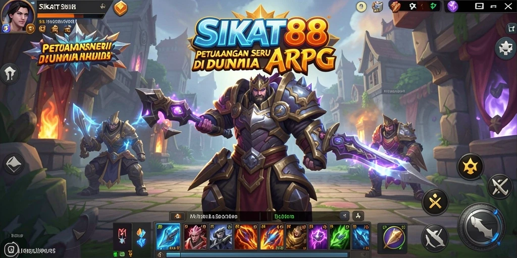 Tampilan gameplay SIKAT88 dengan aksi pertempuran yang mendebarkan.