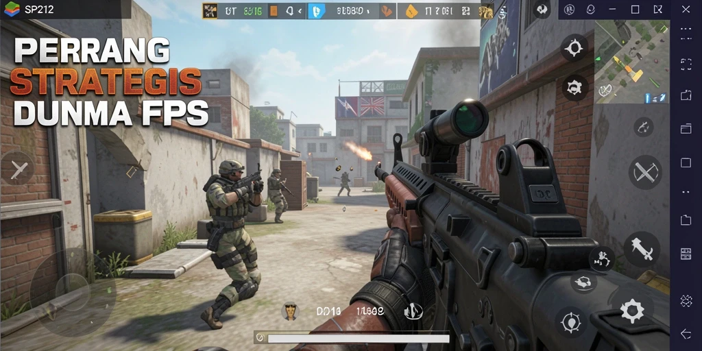 Screenshot utama SP212 menampilkan aksi intens dan gameplay mendebarkan